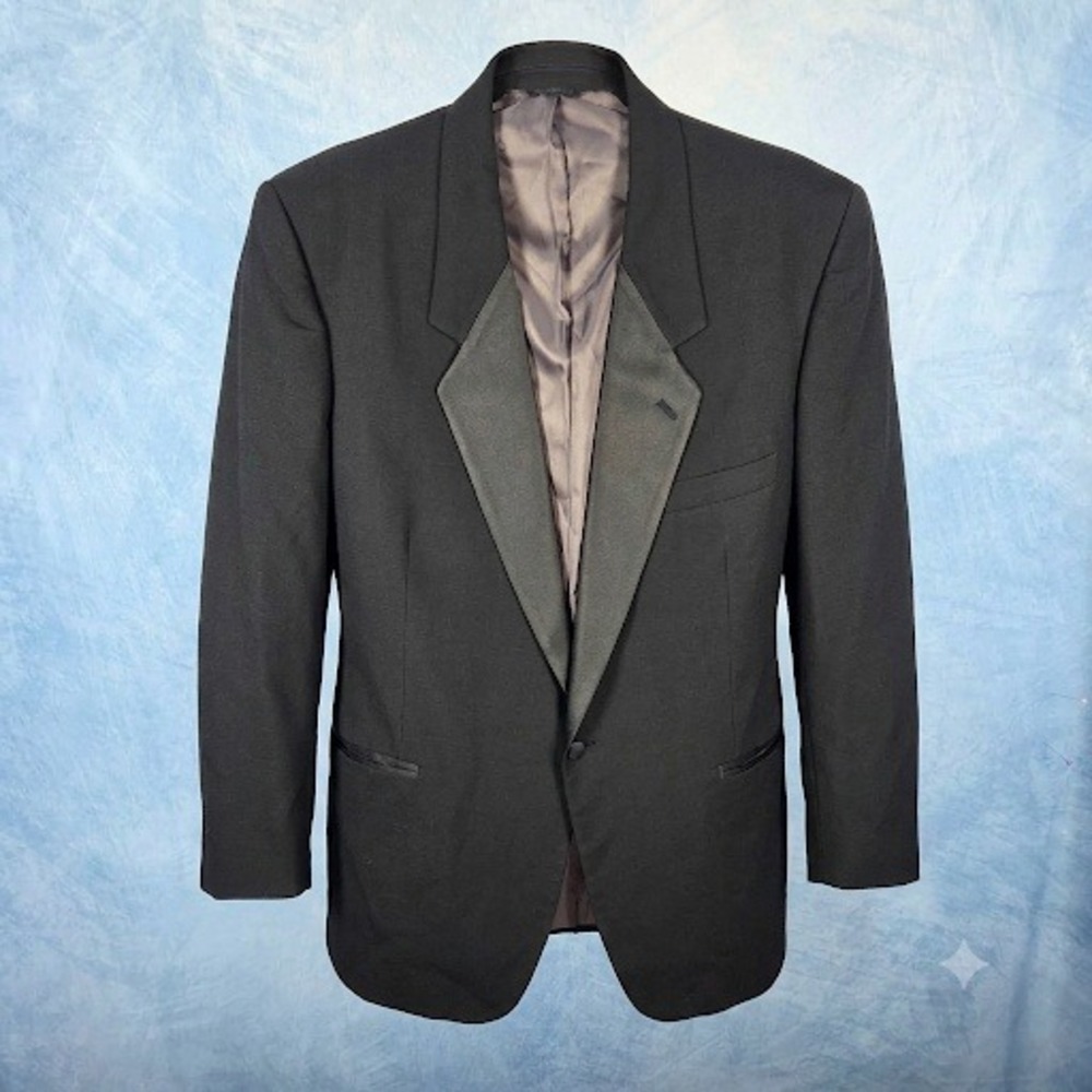 Christian Dior Le Connaisseur Mens 43R Black Peak Lapel Tuxedo Jacket Blazer